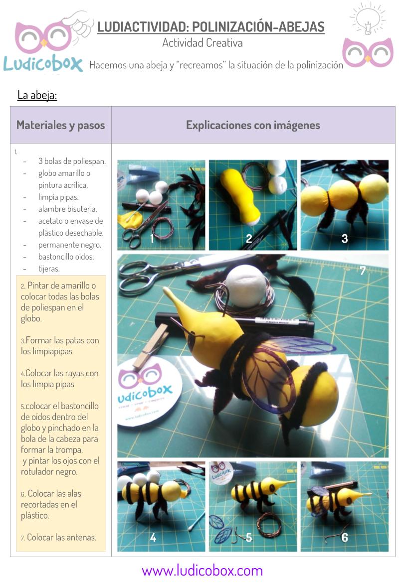 Polinización de las abejas: actividades para niños. - Ludicobox