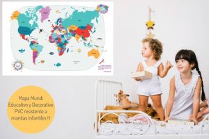 mapamundi infantil para decorar y aprender